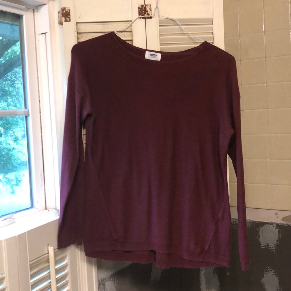 Maroon Knit Top